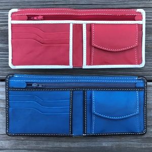 Lot of 2 Wallet Bifold Men Card Holder Handmade